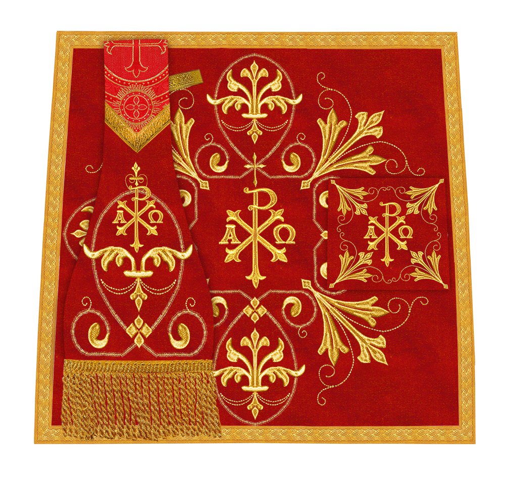 Set of Four Catholic Fiddleback Vestments