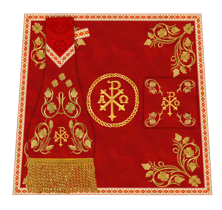 Set of Four Grapes Embroidery Roman Chasuble Vestments