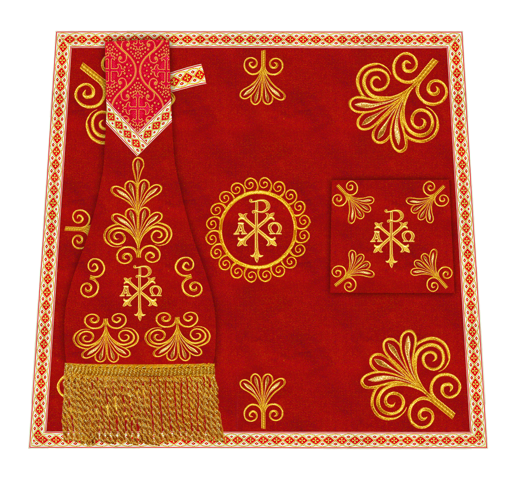 Set of Four Roman Chasuble Vestments