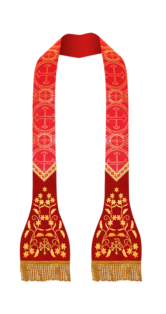 Floral Embroidered Roman stole