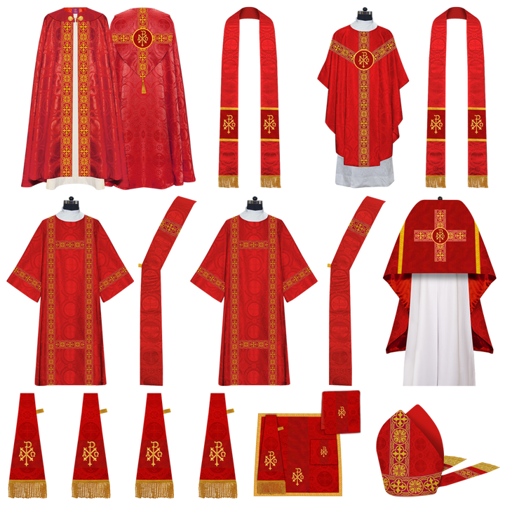 Gothic Highline Mass set with Embroidered Motif and Spiritual Orphrey