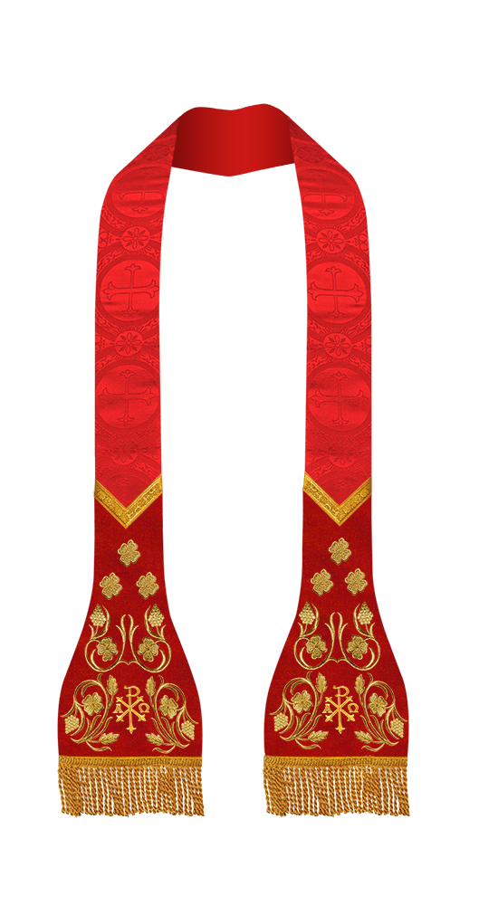 Roman Stole with grapes embroidery