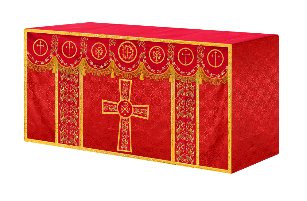 Church Altar Cloth with Refined Embroidery and Motif