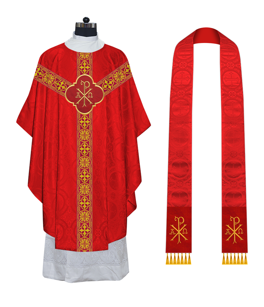 Gothic Chasuble with Ornate Braided Trims