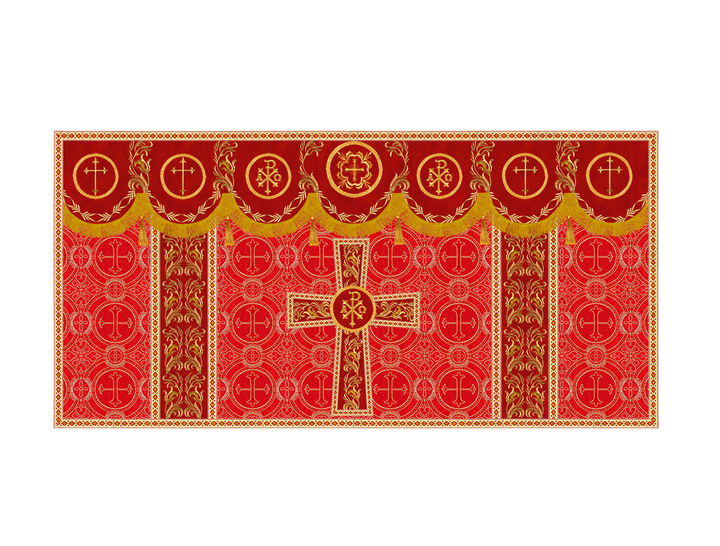 Altar Cloth with Liturgical Motif and Trims