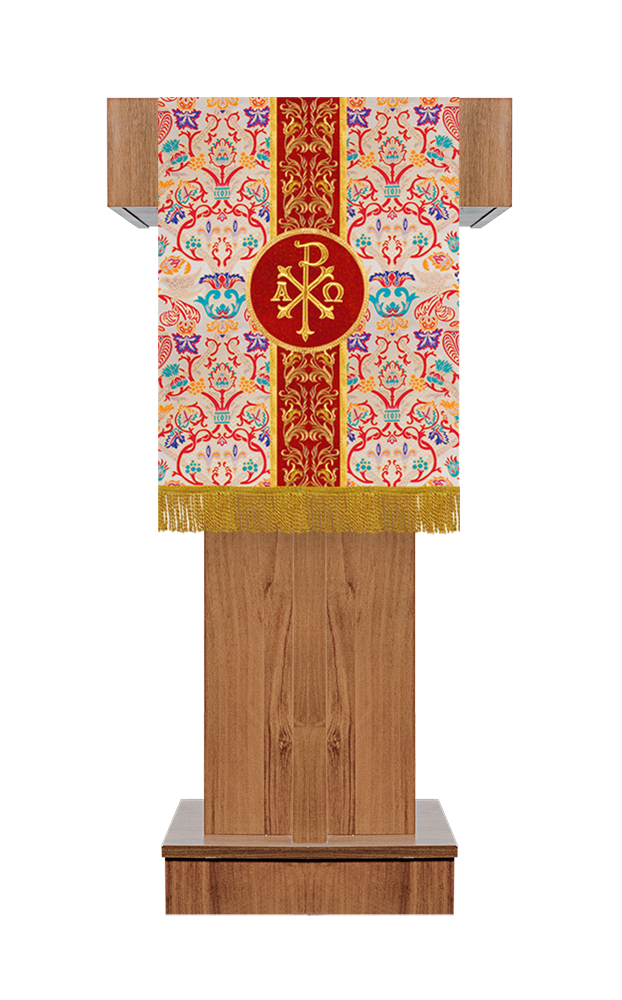 Tapestry Pulpit/Lectern with Embroidered Motif