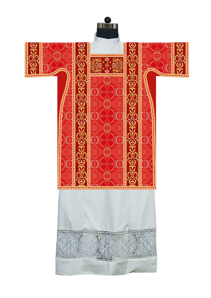 Tunicle Vestment with Spiritual Motif and Trims