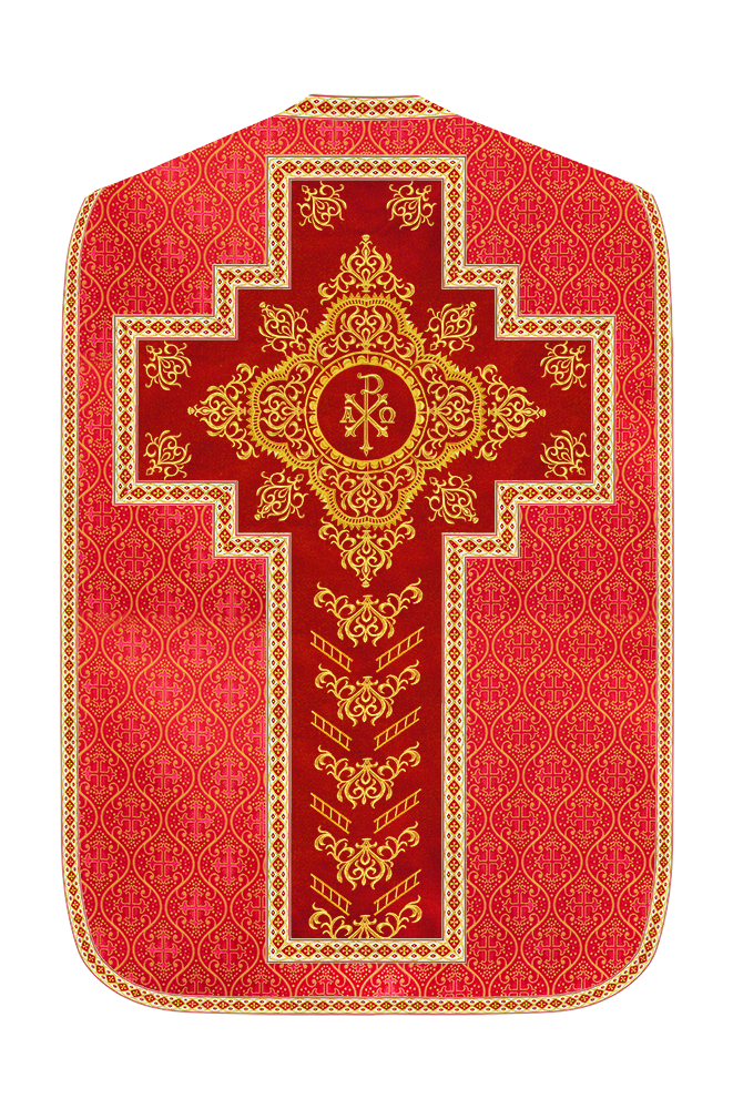 Traditional Fiddleback Vestment With Motifs and Trims