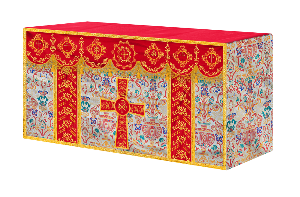 Embroidered Tapestry Altar Cloth with Spiritual Motif