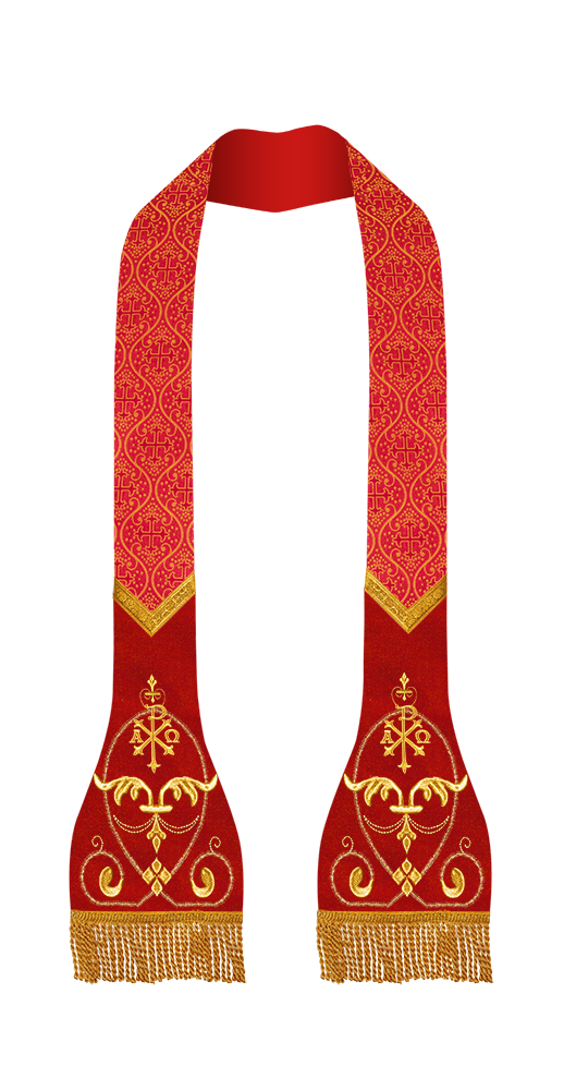 Liturgical Stole with embroidered motif