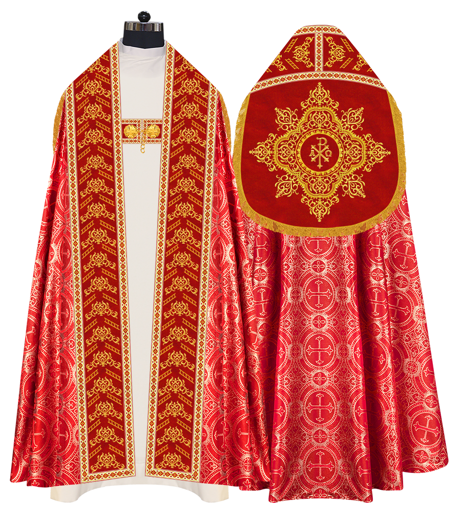 Elegant Roman Cope Vestment with Ornate Embroidery