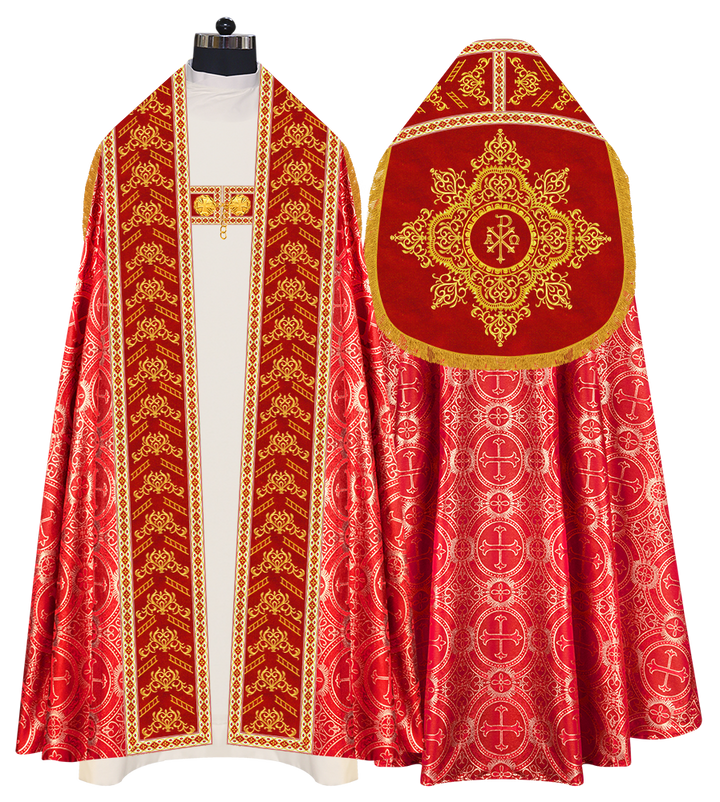 Elegant Roman Cope Vestment with Ornate Embroidery