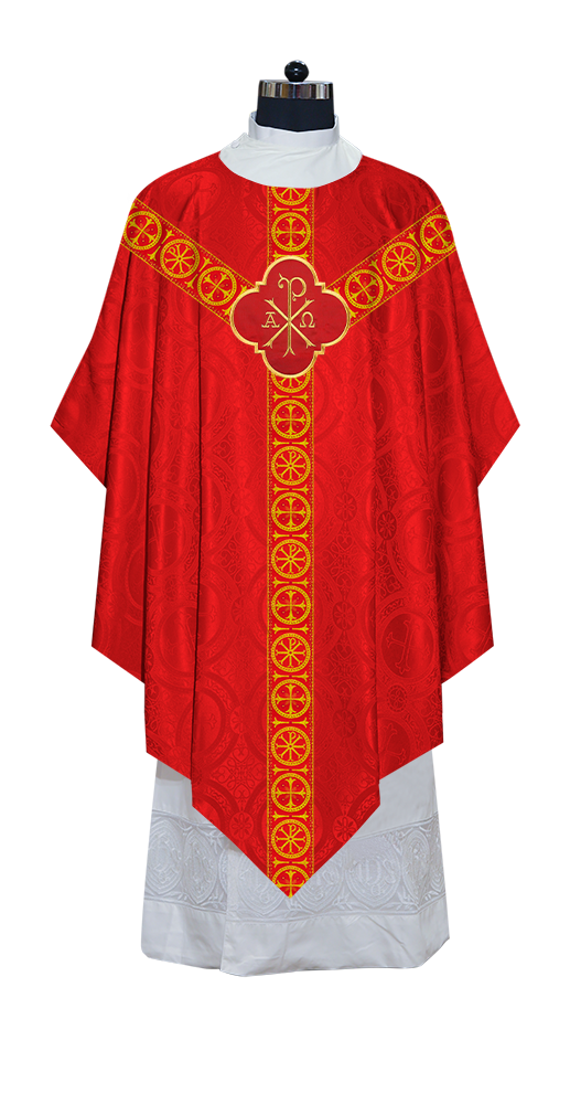 Divine Pugin Chasuble with Braided Lace Orphrey