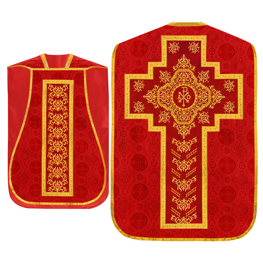 Set of four Roman Chasuble with stole