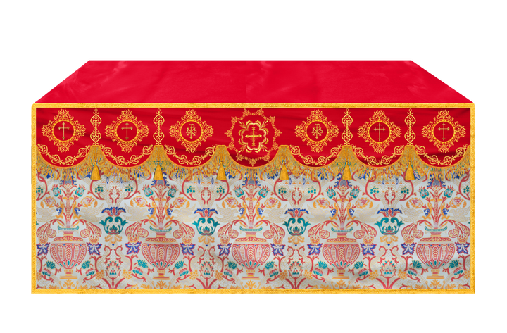 Embroidered Tapestry Altar Cloth with Spiritual Motif