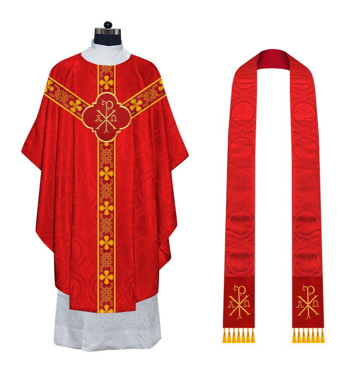 Gothic Chasuble with Motif and Trims