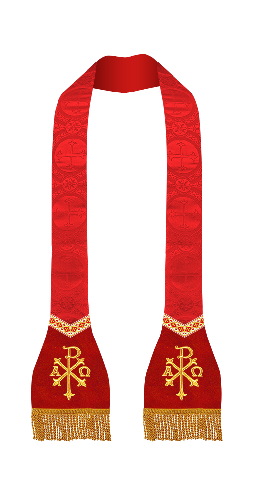 Roman Stole with Motif and trims