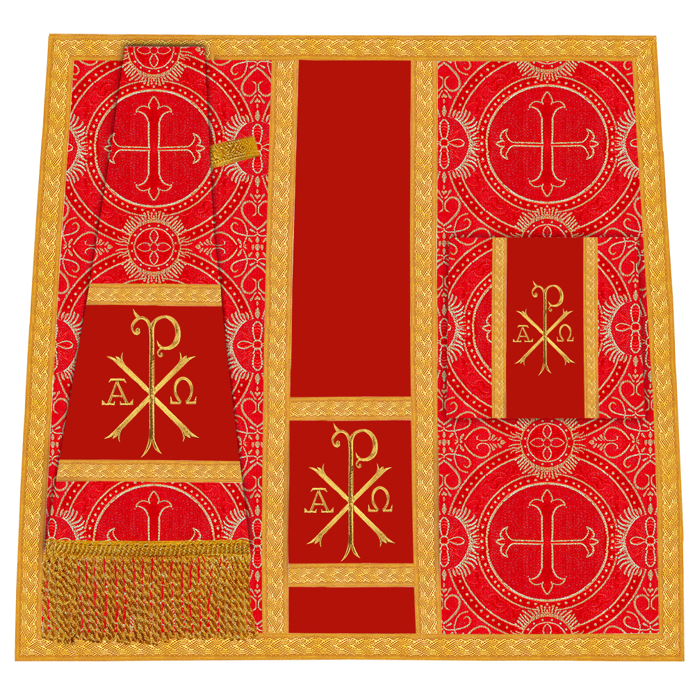 Roman Chasuble Vestment with motif and trims