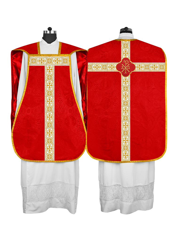 Vestimentas con espalda de violín con motivo y cruz Orphrey