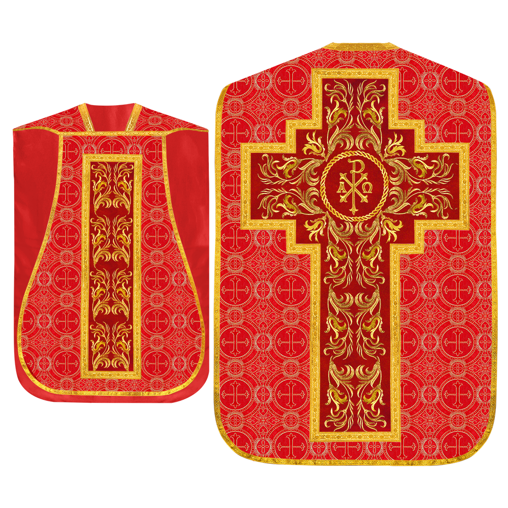 Set of Four Liturgical Roman Chasuble Vestment