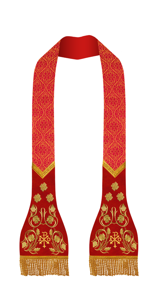 Roman Stole with grapes embroidery