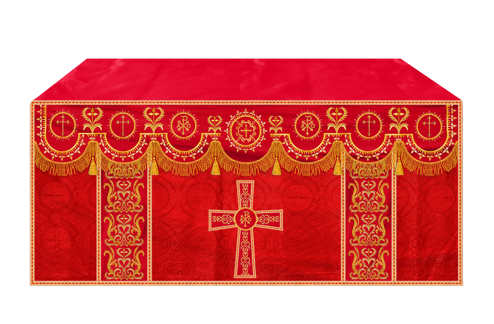 Communion Table Cloth with Embroidered Trims