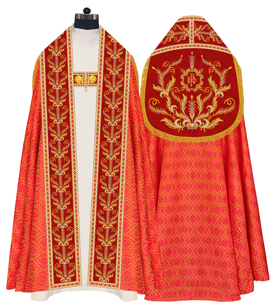 Traditional Embroidered Roman Cope Vestment