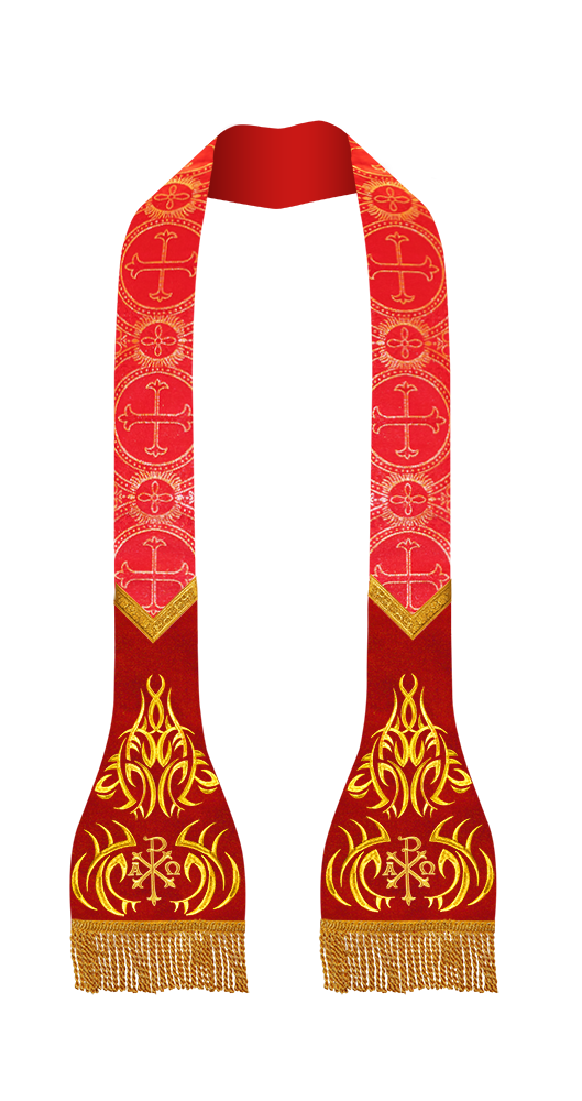 Set of 4 roman stole with adorned motif