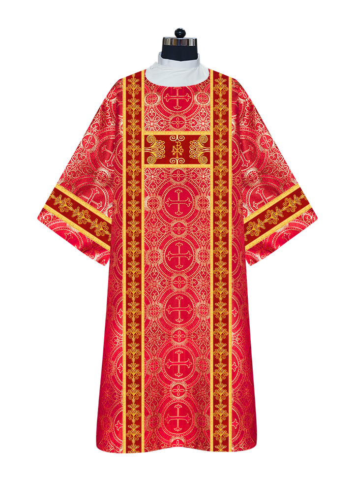 Dalmatics with embroidered lace