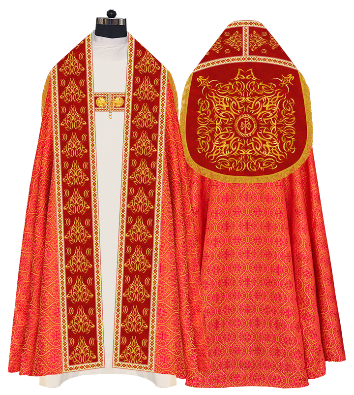 Traditional Embroidered Roman Cope Vestment