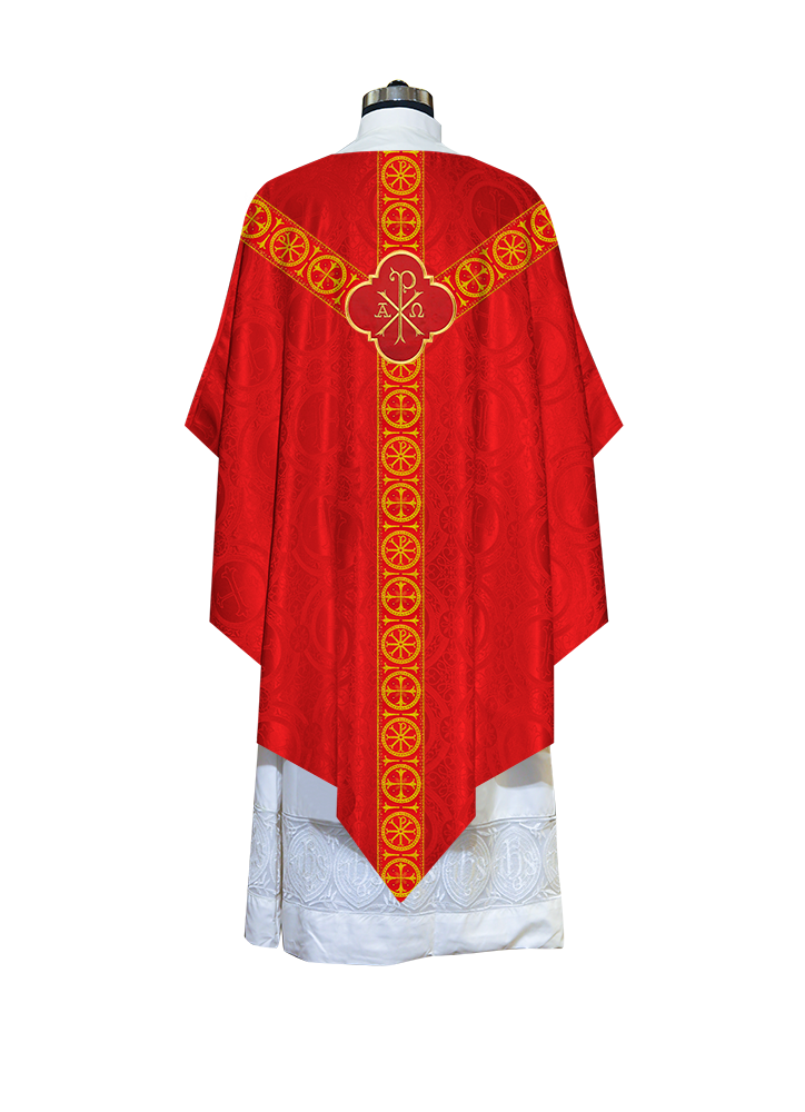 Divine Pugin Chasuble with Braided Lace Orphrey