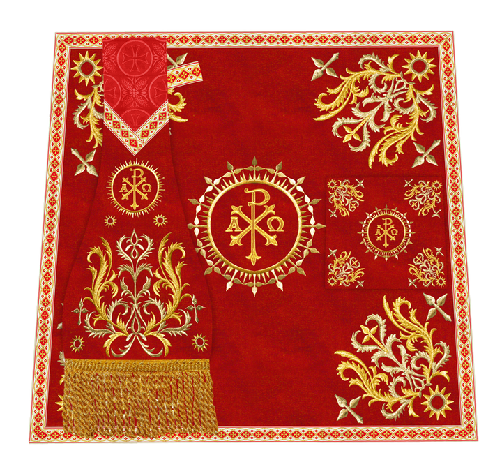 Elegant  church mass set with Embroidered Motif
