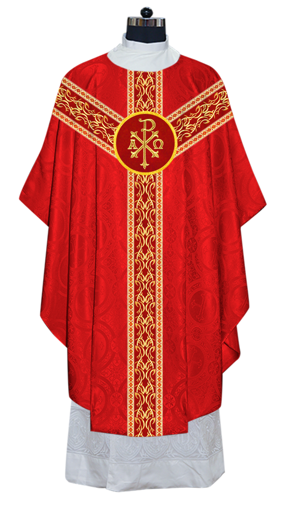 Gothic Chasuble Vestments with embroidery and trims