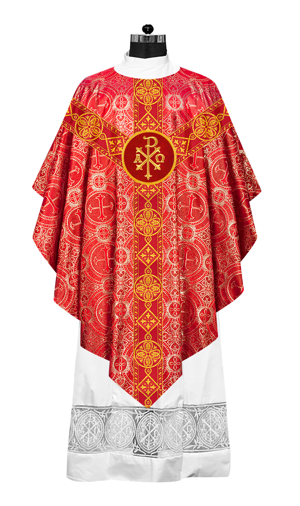 Pugin Style Chasuble with Embroidered Orphrey