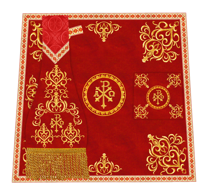 Elegant Altar Cloth with Intricate Orphrey Embroidery & Motif