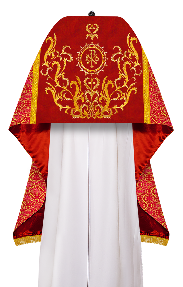 Liturgical motif embroidered Humeral Veil