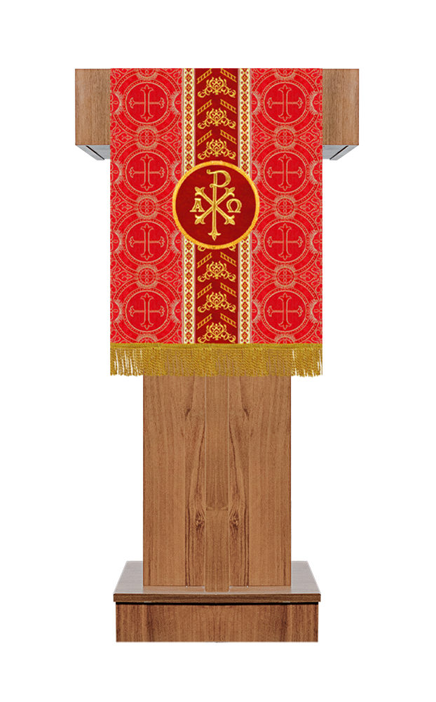 Pulpit/Lectern with Spiritual Motif and Aborned Trims