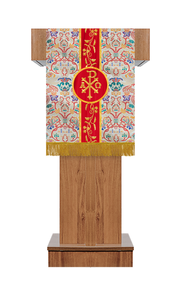 Tapestry Pulpit/Lectern with Floral Embroidery