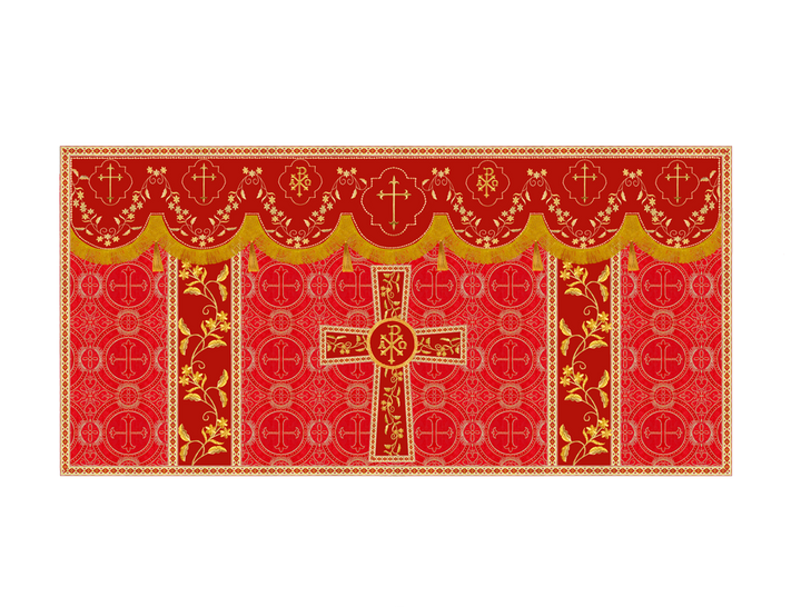 Altar Table Cloth With Floral Embroidery trims
