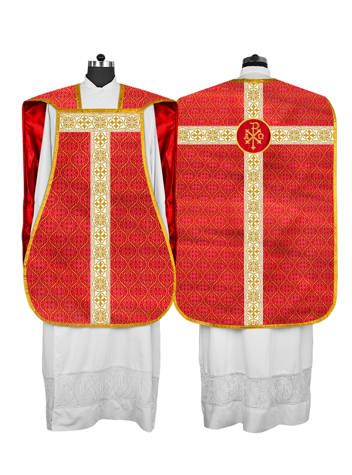 Casulla católica romana con motivo espiritual 