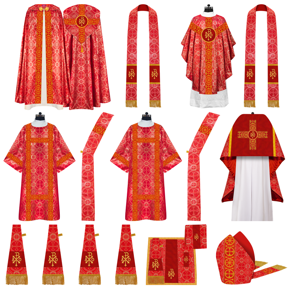 Gothic Highline Mass Set with Embroidered Motif and Trims