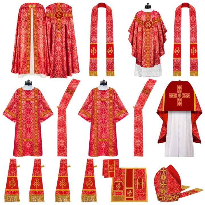 Gothic Highline Mass set with Embroidered Motif and Spiritual Orphrey