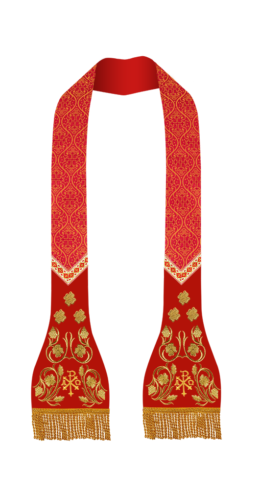 Grapes Embroidered Roman Stole