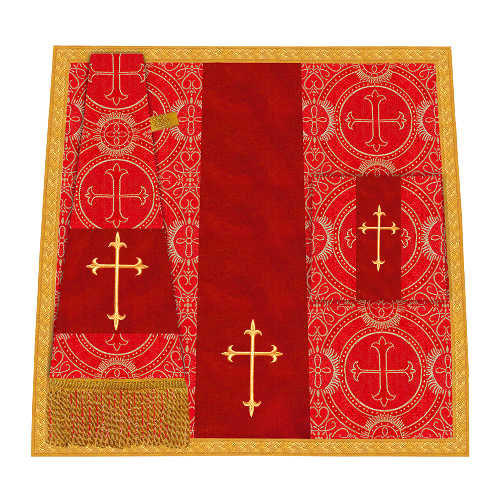 Gothic Highline Mass set Vestments with Adorned Woven Braids