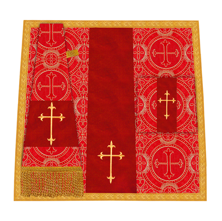 Gothic Highline Mass set Vestments with Adorned Woven Braids