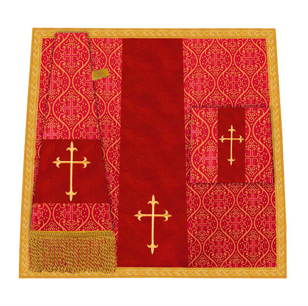 Gothic Highline Mass set Vestments with Adorned Woven Braids