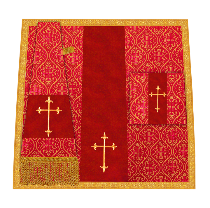 Gothic Highline Mass set Vestments with Adorned Woven Braids