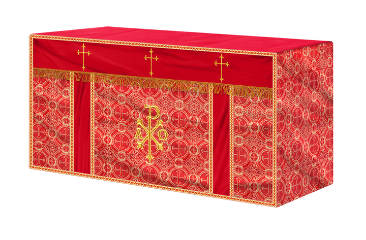 Altar Cloth with Spiritual Cross with Trims
