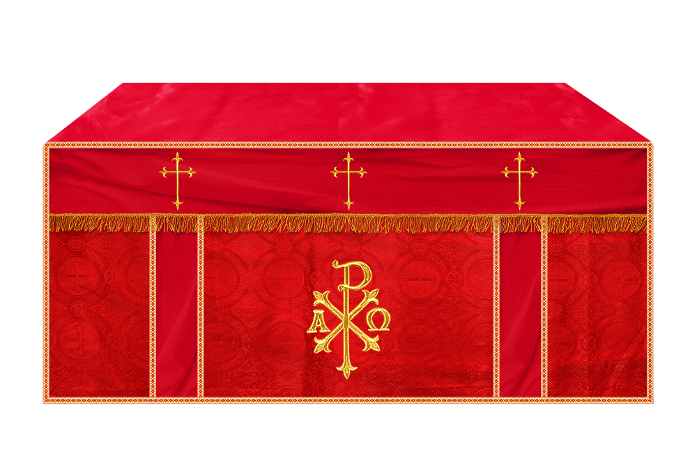 Altar Cloth with Spiritual Cross with Trims