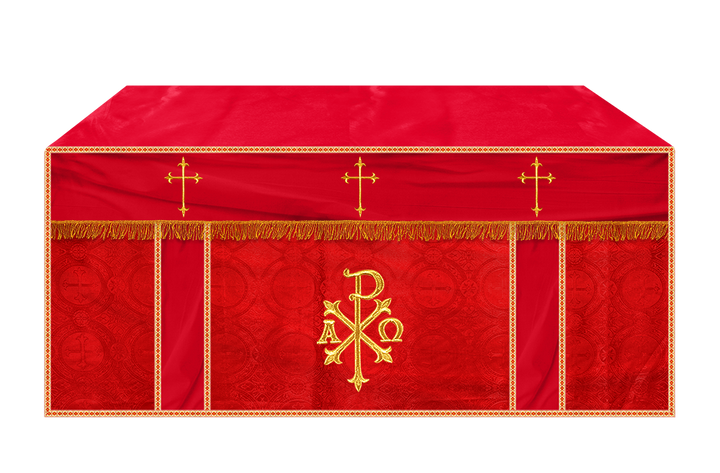 Altar Cloth with Spiritual Cross with Trims